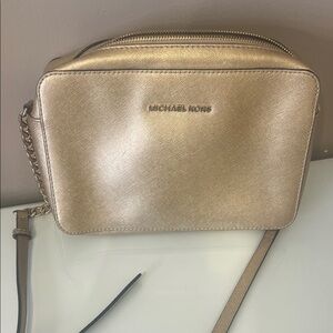 Michael Kors Metallic Gold Crossbody Bag